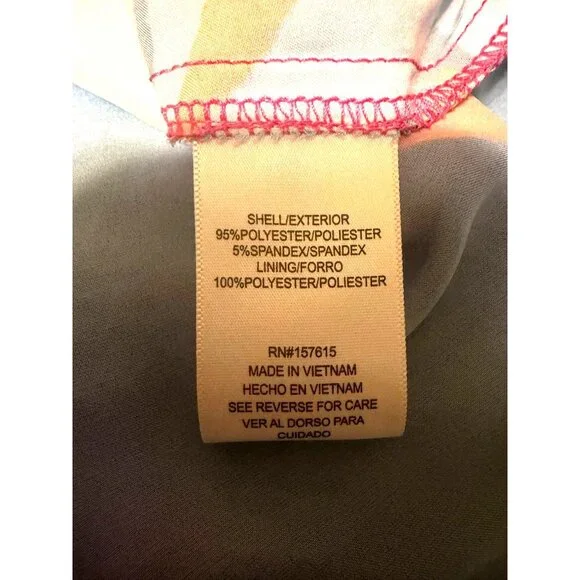 New Nicole Miller Dress 1X Oversized Pockets Abstract Geometric Resort Cruise